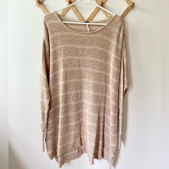 Free People Striped Tunic Sweater - Picture 1 of 4